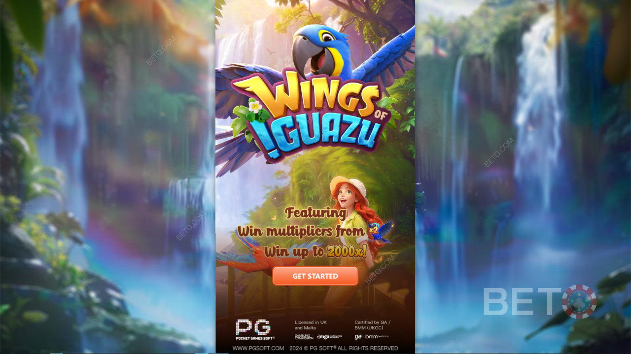 在 Wings of Iguazu 在线老虎机中赢取 2,000 倍投注额！
