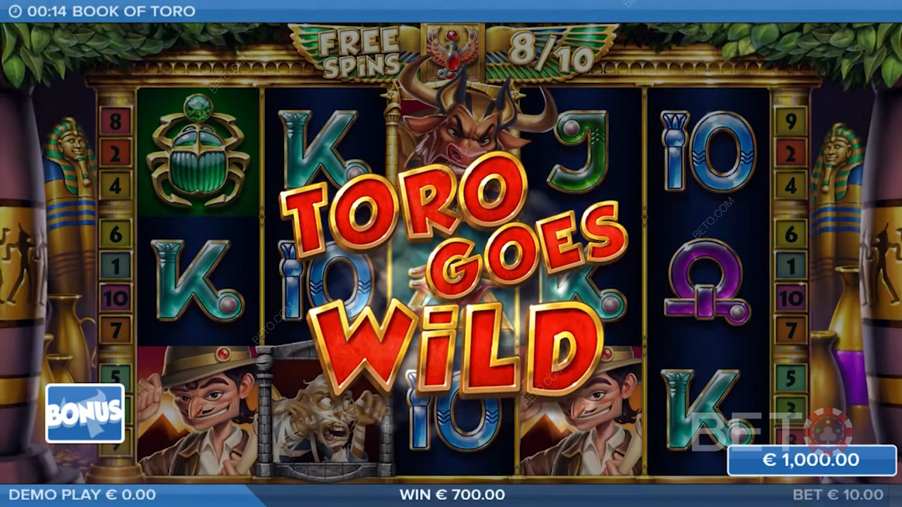 享受在其他 Toro 老虎机中看到的经典 Toro Goes Wild 功能