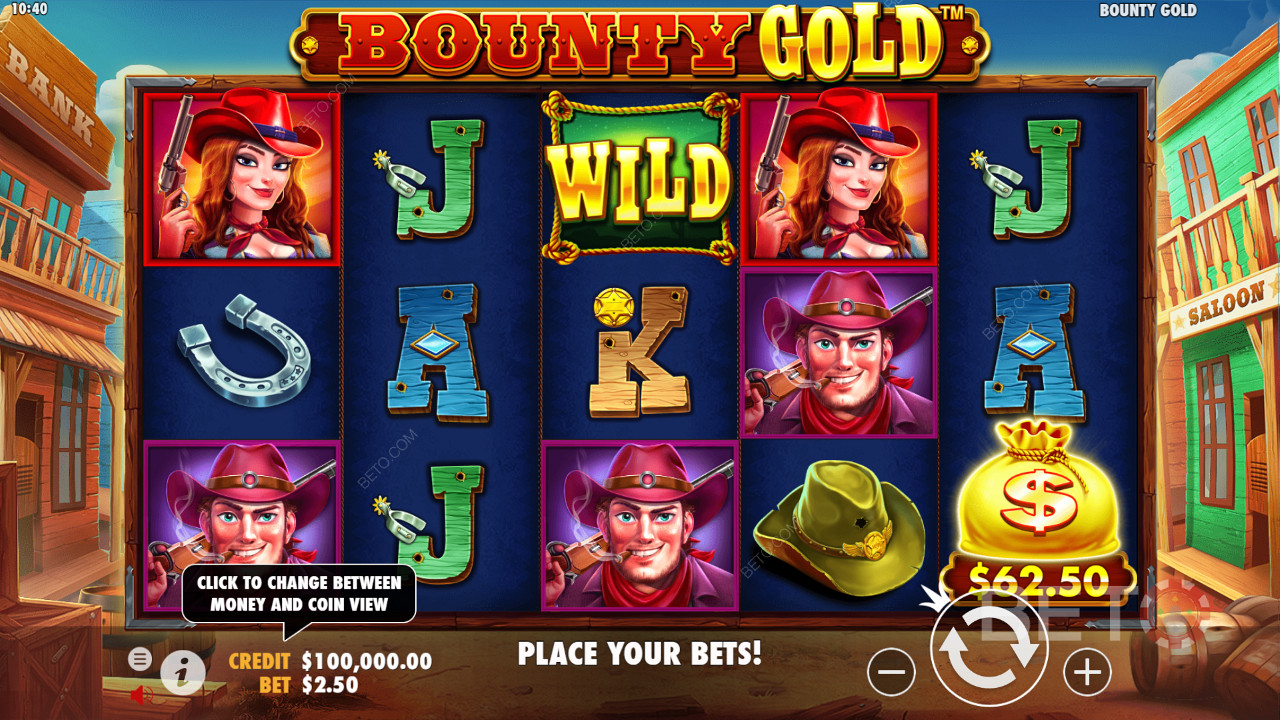 Bounty Gold产生 25 条支付线