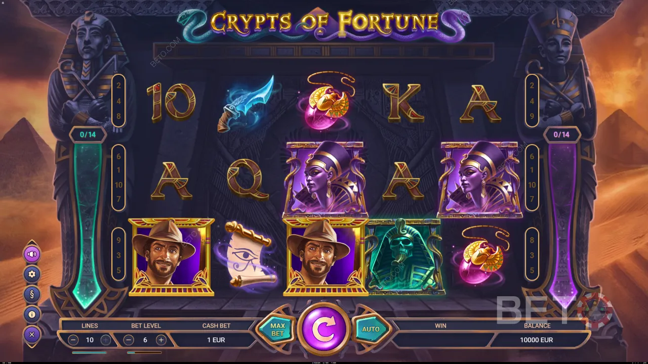 命运之Crypts of Fortune视频插槽的游戏玩法