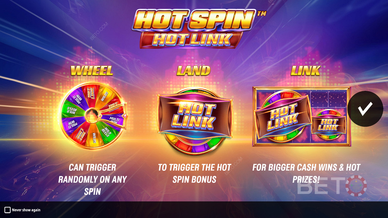 Hot Spin Hot Link的介绍屏幕，其中包含有关其助推器的详细信息