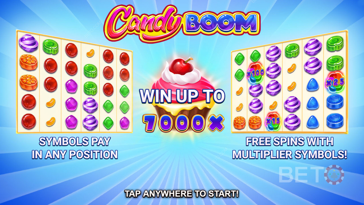 在Candy Boom中开始您的游戏会话