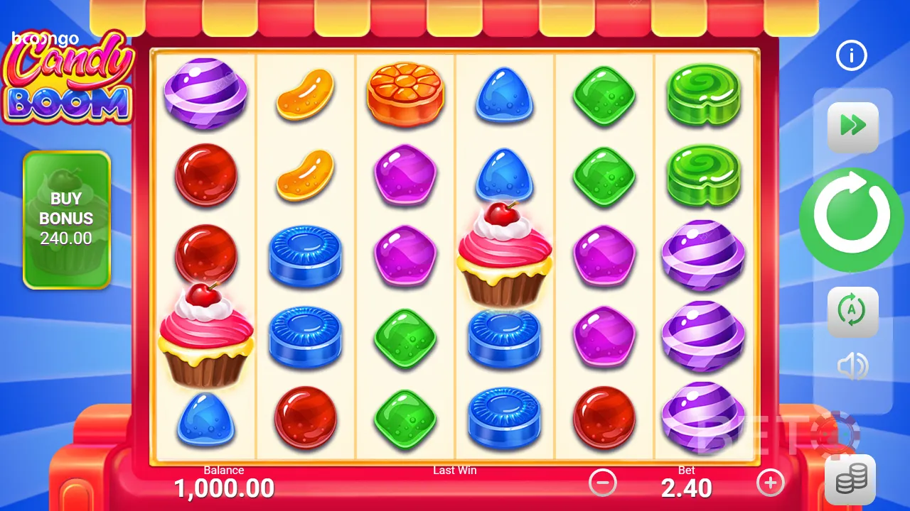 Candy Boom的示例游戏显示彩色图形