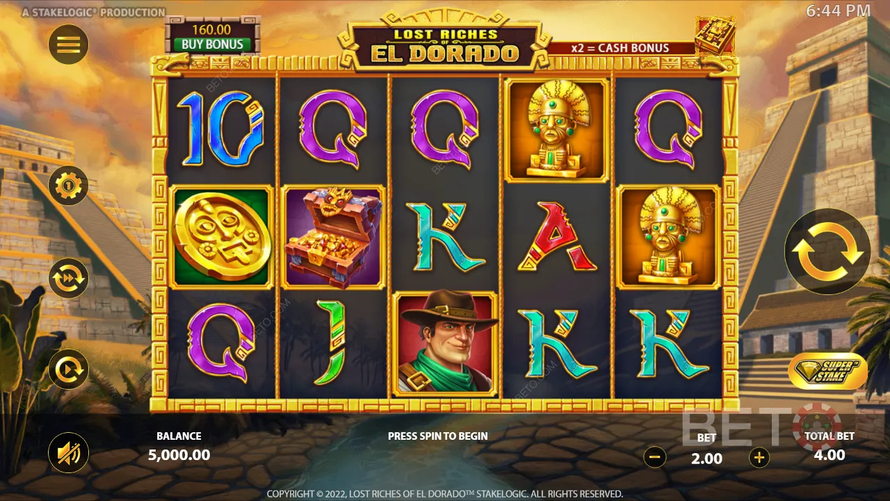 Lost Riches of El Dorado的示例游戏展示了流畅的动画