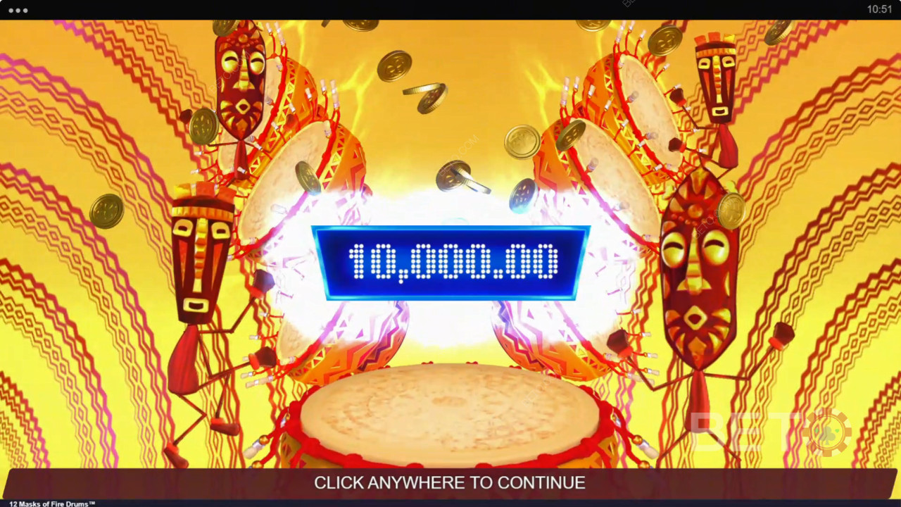 火鼓的 12 个面具》中的奖励功能说明，由Gameburger Studios