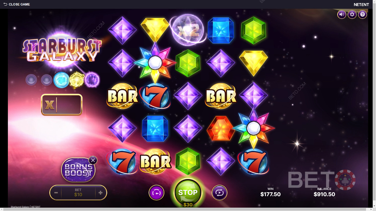 Starburst 银河》评论：BETO 老虎机