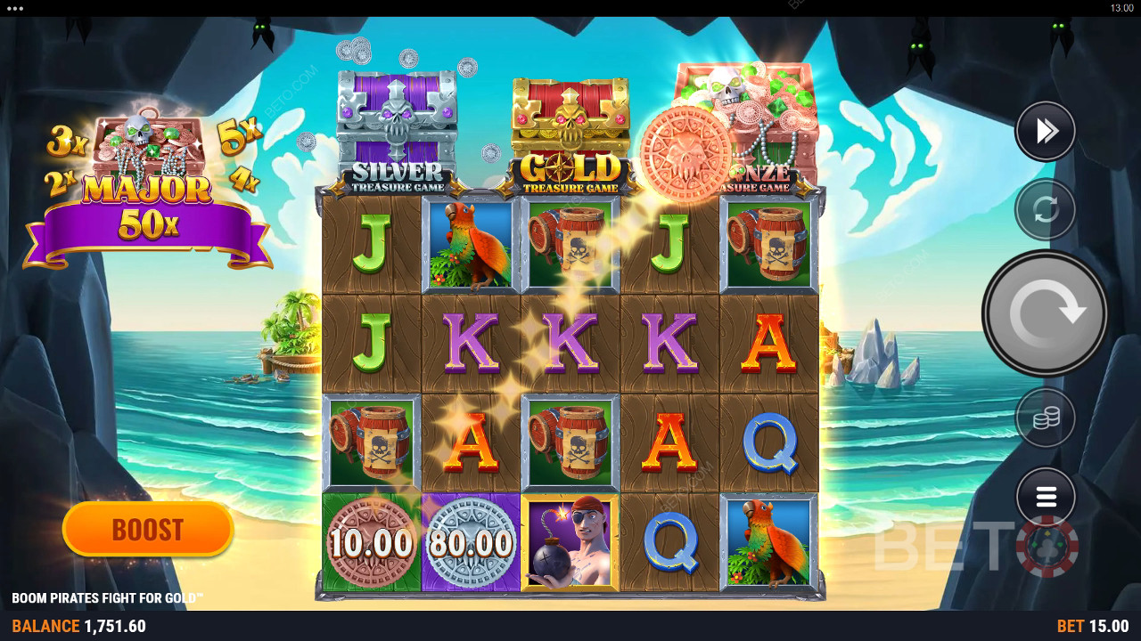 Boom Pirates Fight For Gold 评论：BETO 老虎机