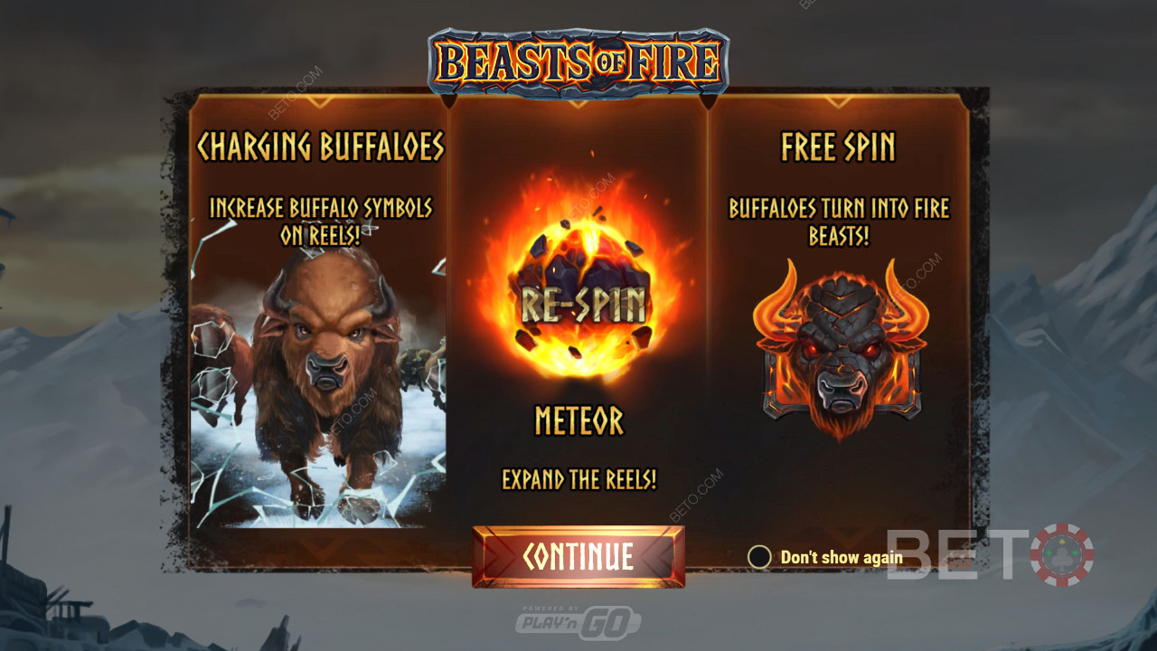 Beasts of Fire 的介绍屏幕显示有关游戏的信息