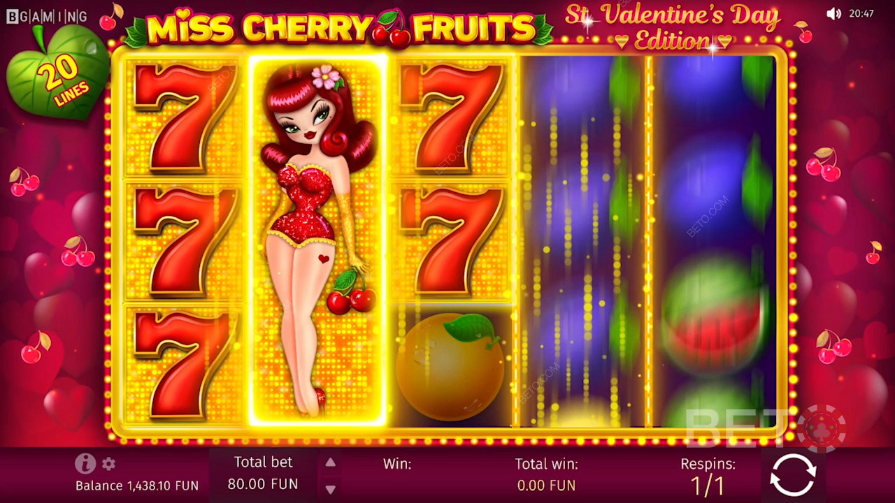 Miss Cherry Fruits 中的 5x3 网格
