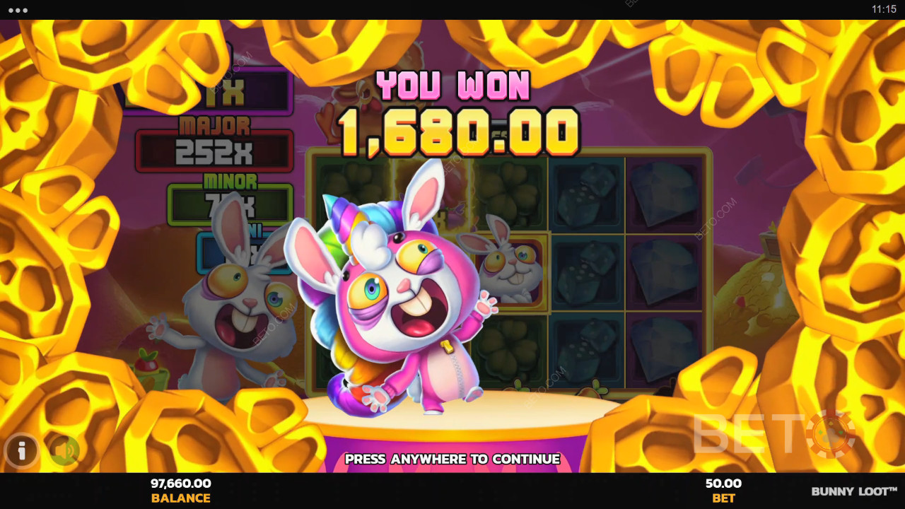 在 Bunny Loot 在线老虎机中赢取 5,000 倍投注额！