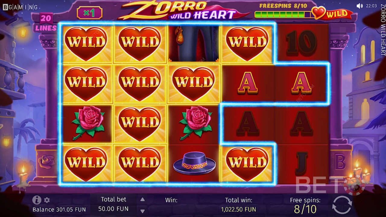 Zorro Wild Heart 网格上的 Wild Hearts