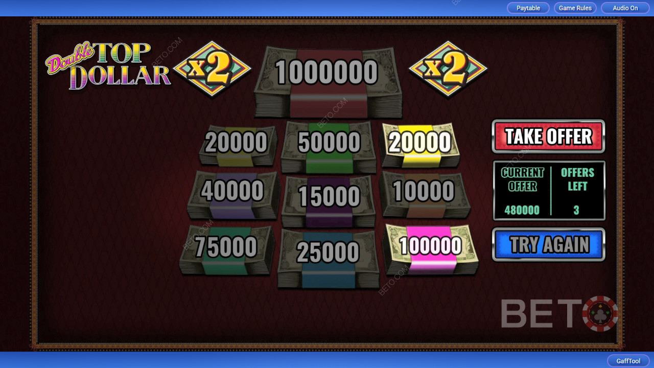 在双倍最高奖金老虎机中赢取 4,000 倍投注额！