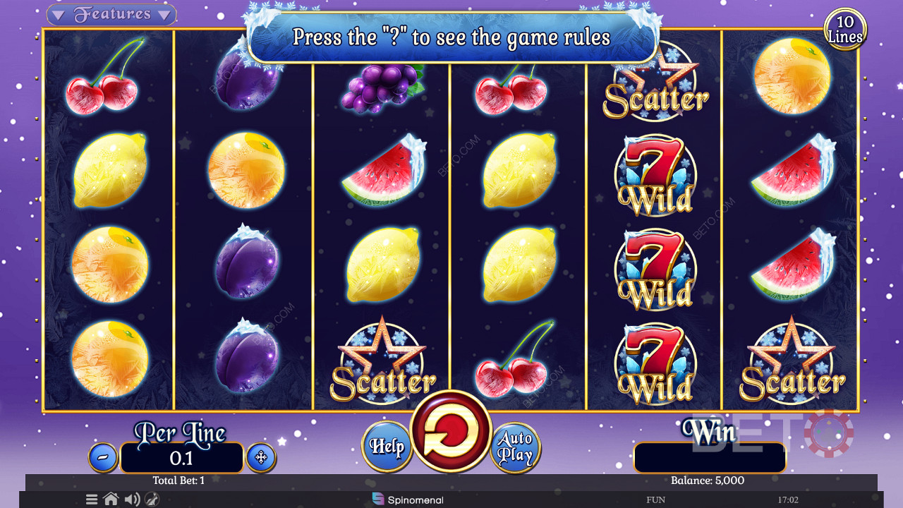 Fruits On Ice Collection 10 Lines 免费游戏