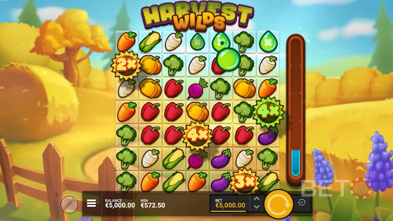 Harvest Wilds 视频老虎机的游戏玩法