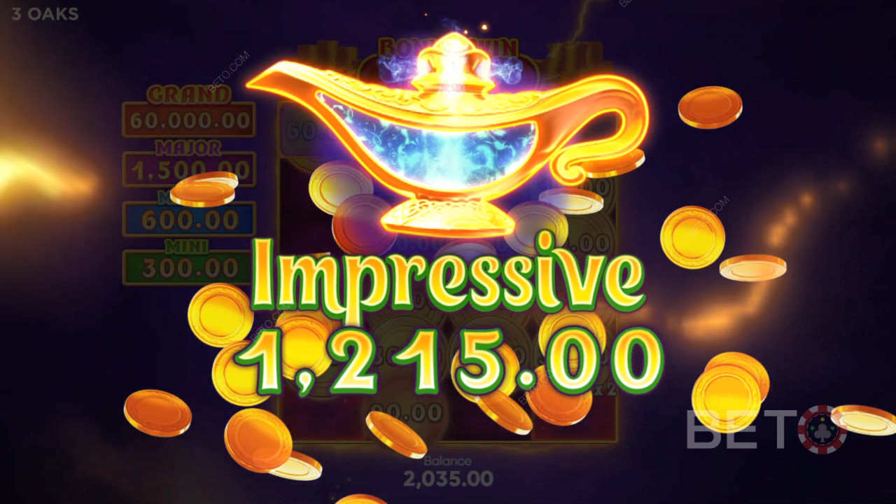 在投币灯老虎机中赢取 2,000 倍投注额！