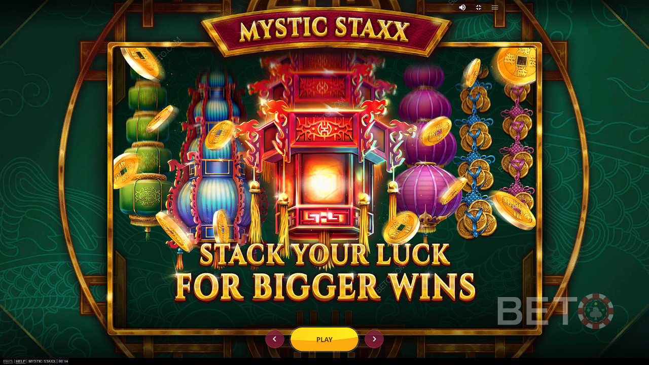 在神秘的Staxx游戏中，享受扩大的堆叠，并赢得高达2000倍的赌注。