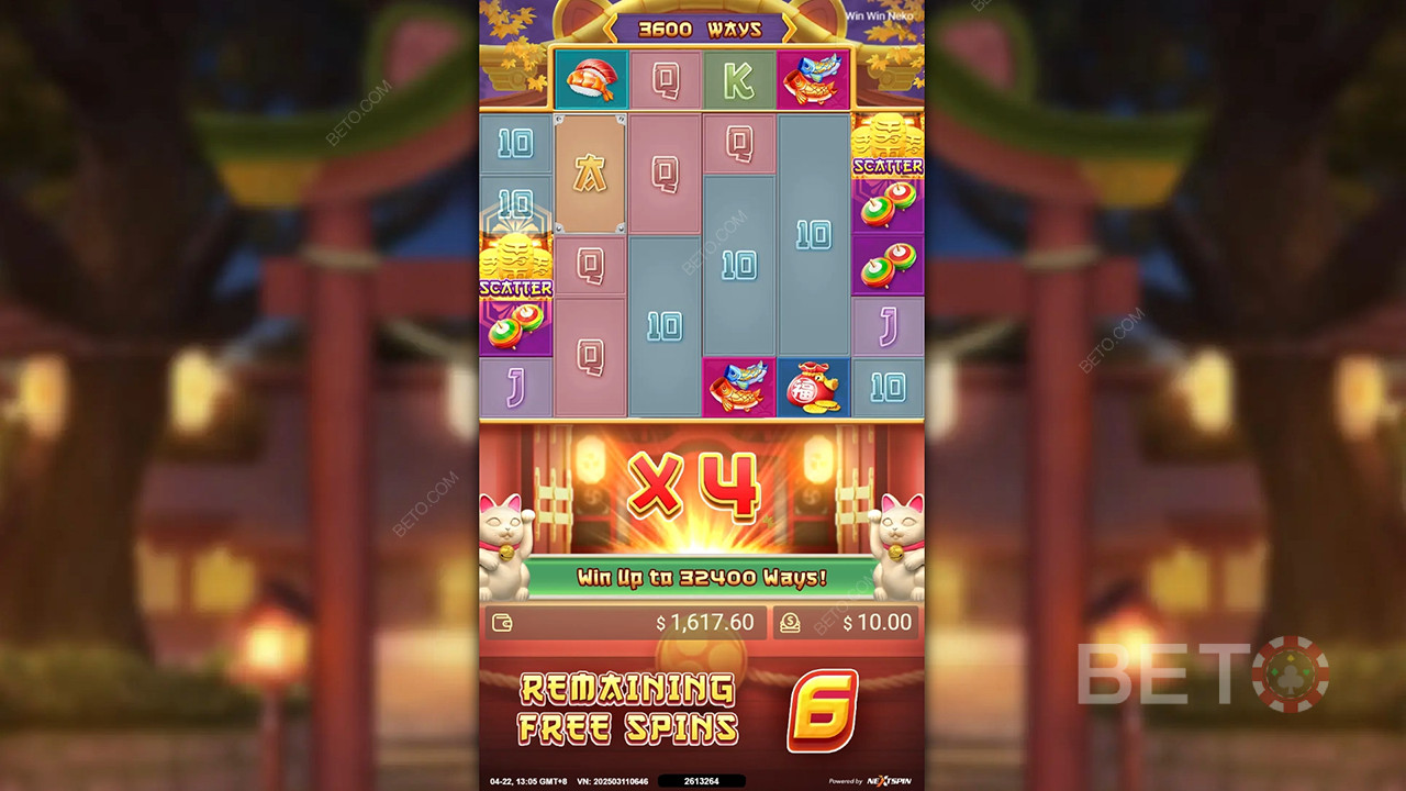 Nextspin 的 Win Win Neko 中的红利功能说明