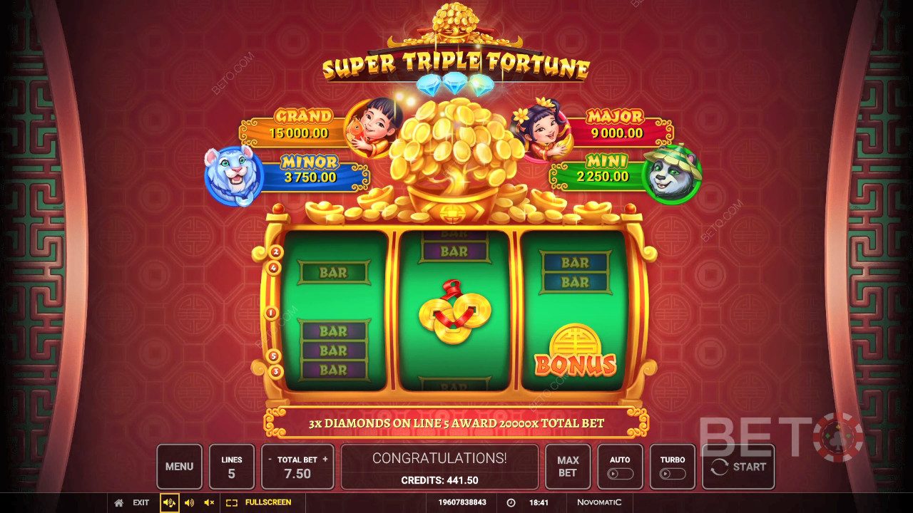 Super Triple Fortune 免费游戏