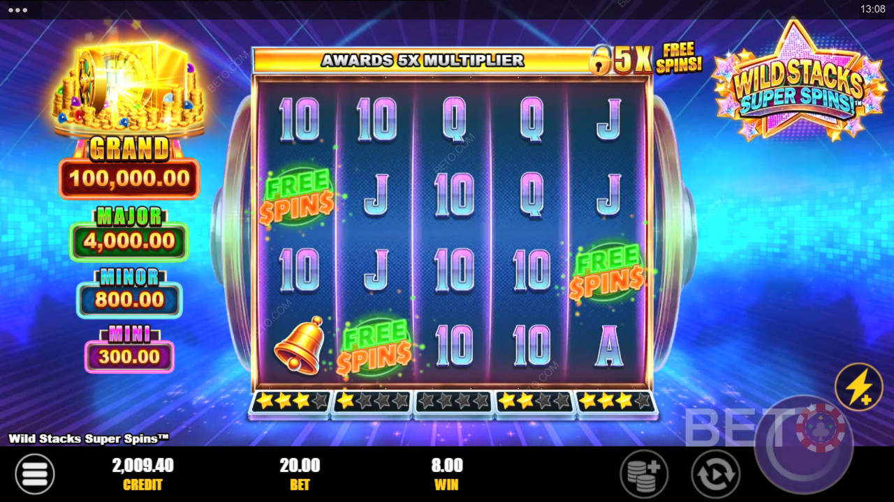 Wild Stacks Super Spins 评论：BETO 老虎机