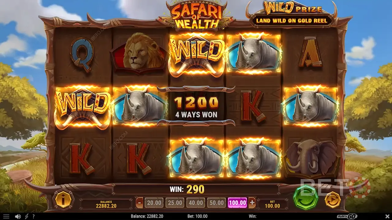 Safari of Wealth老虎机的玩法