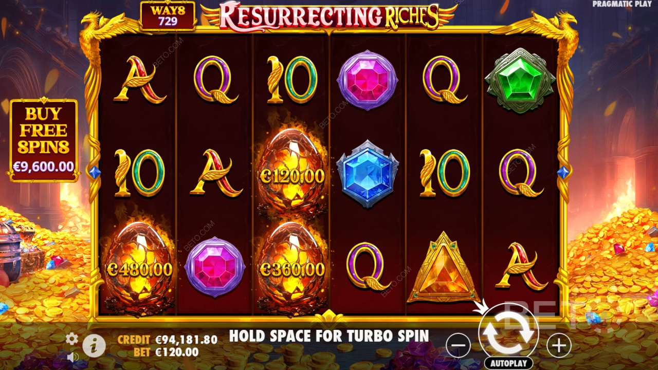 在 Resurrecting Riches 老虎机中赢取 4,000 倍投注额！