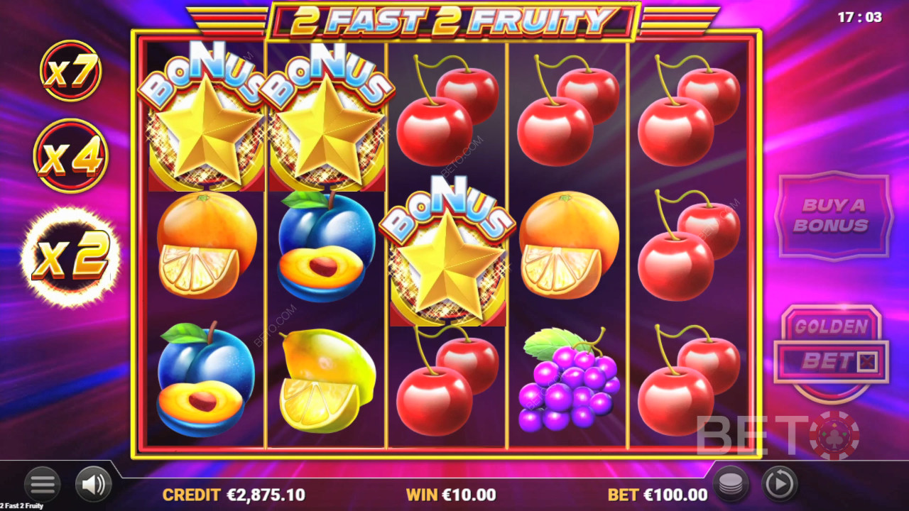2 Fast 2 Fruity 评论 by BETO Slots