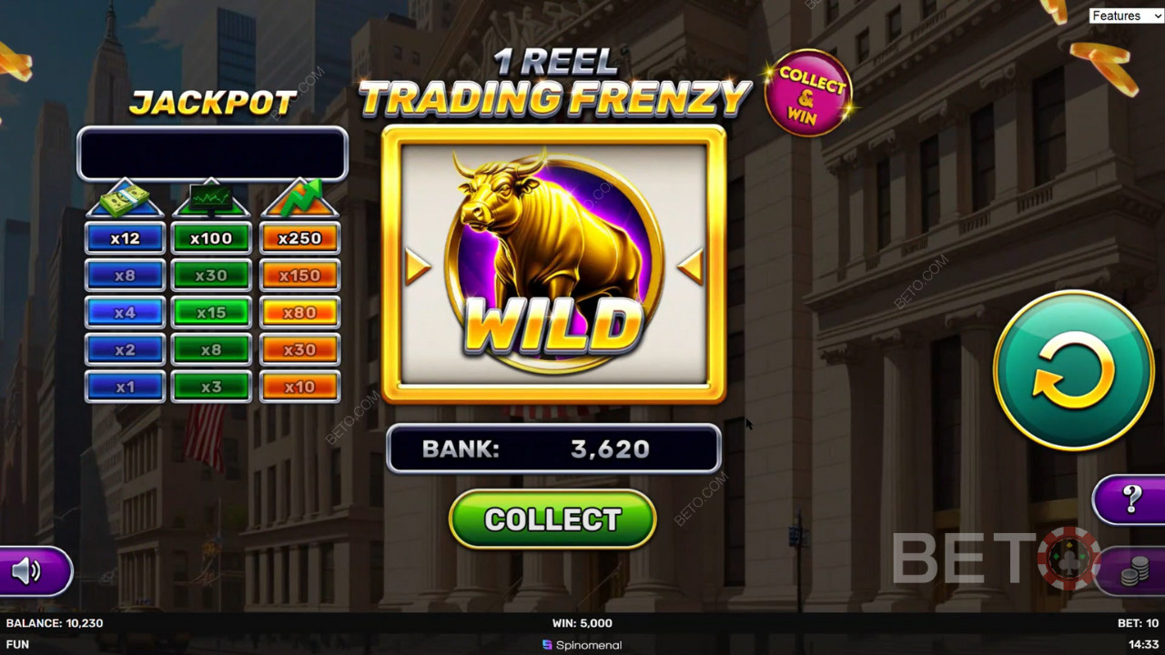1 Reel - Trading Frenzy 评论 by BETO Slots