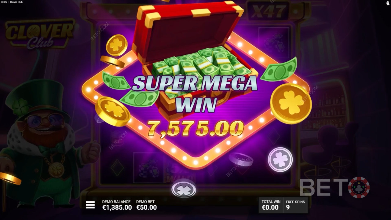 在三叶草俱乐部老虎机中赢取 12,000 倍投注额！