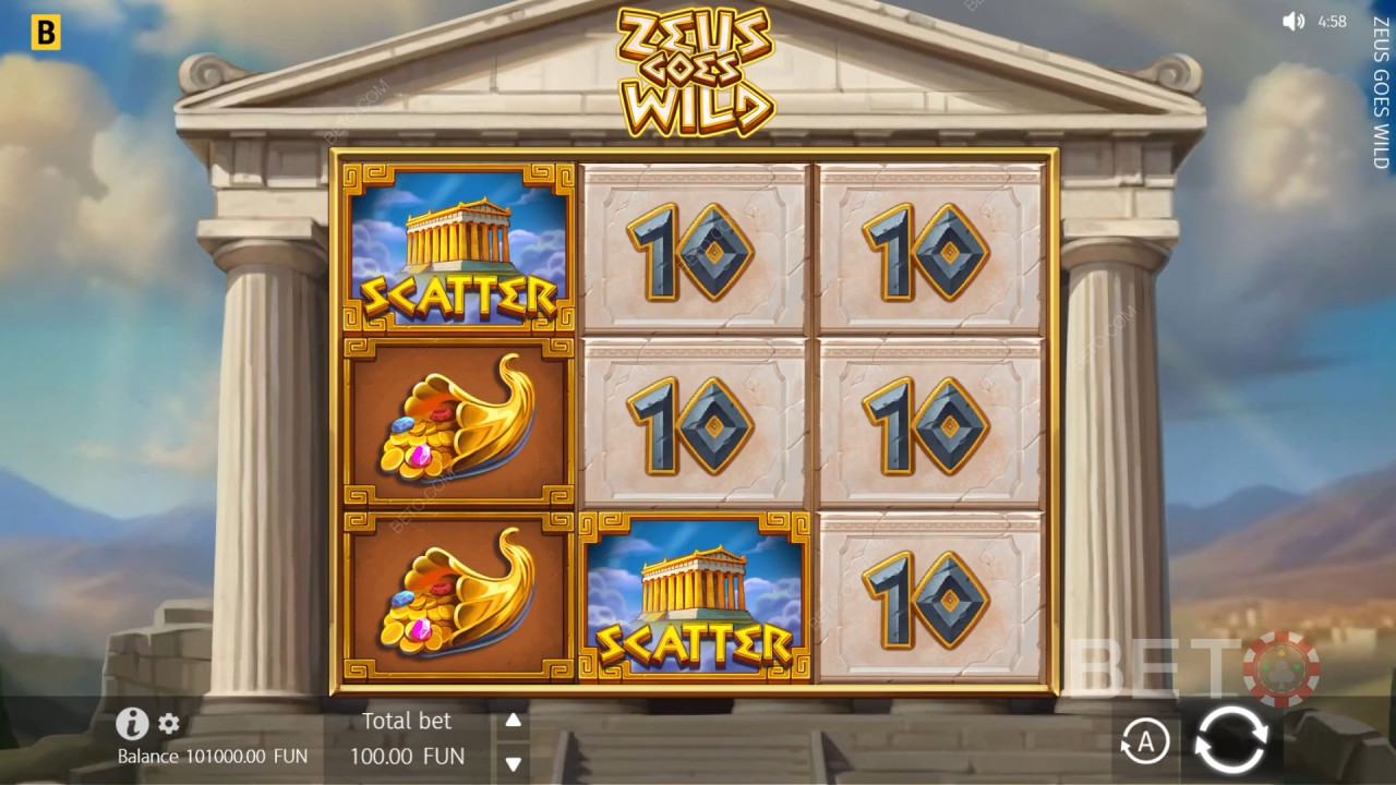 如何玩BGAMING 的《宙斯狂奔》（Zeus Goes Wild）游戏