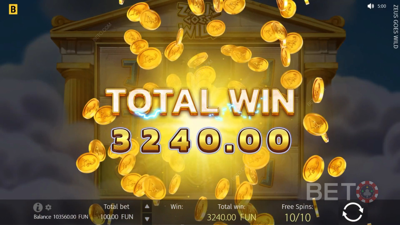 在 Zeus Goes Wild 老虎机中赢取 800 倍投注额！