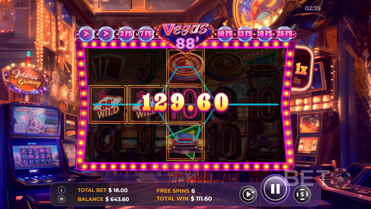 如何玩 Vibra Gaming 的 Vegas 88