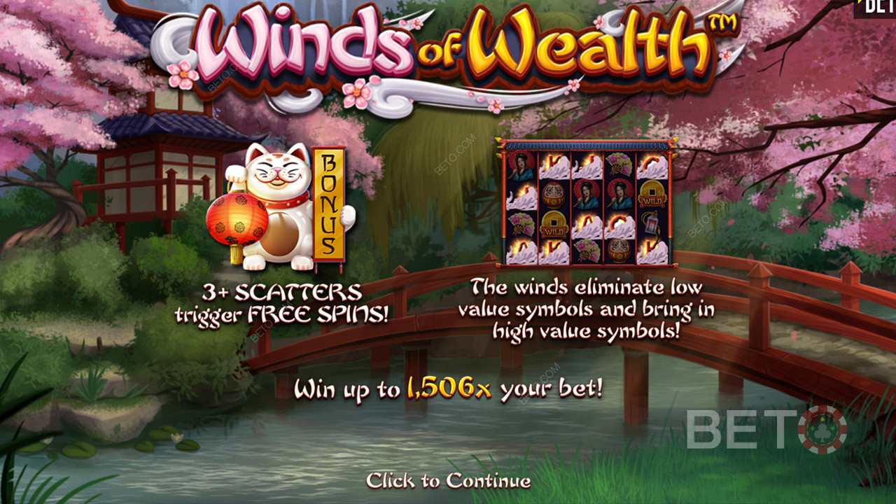 在 "财富之风 "在线老虎机中，最大的赢利是你赌注的1506倍。
