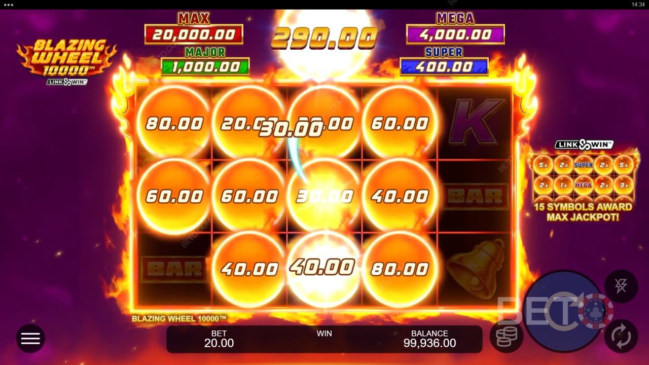 Blazing Wheel 10000 评论 by BETO Slots