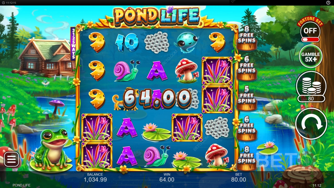 在 Pond Life 在线老虎机中赢取 5,000 倍投注额！