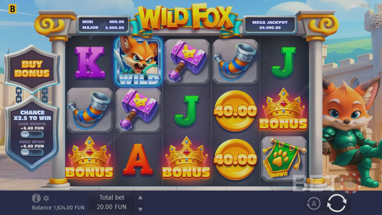 BETO Slots 对《Wild Fox》的评测