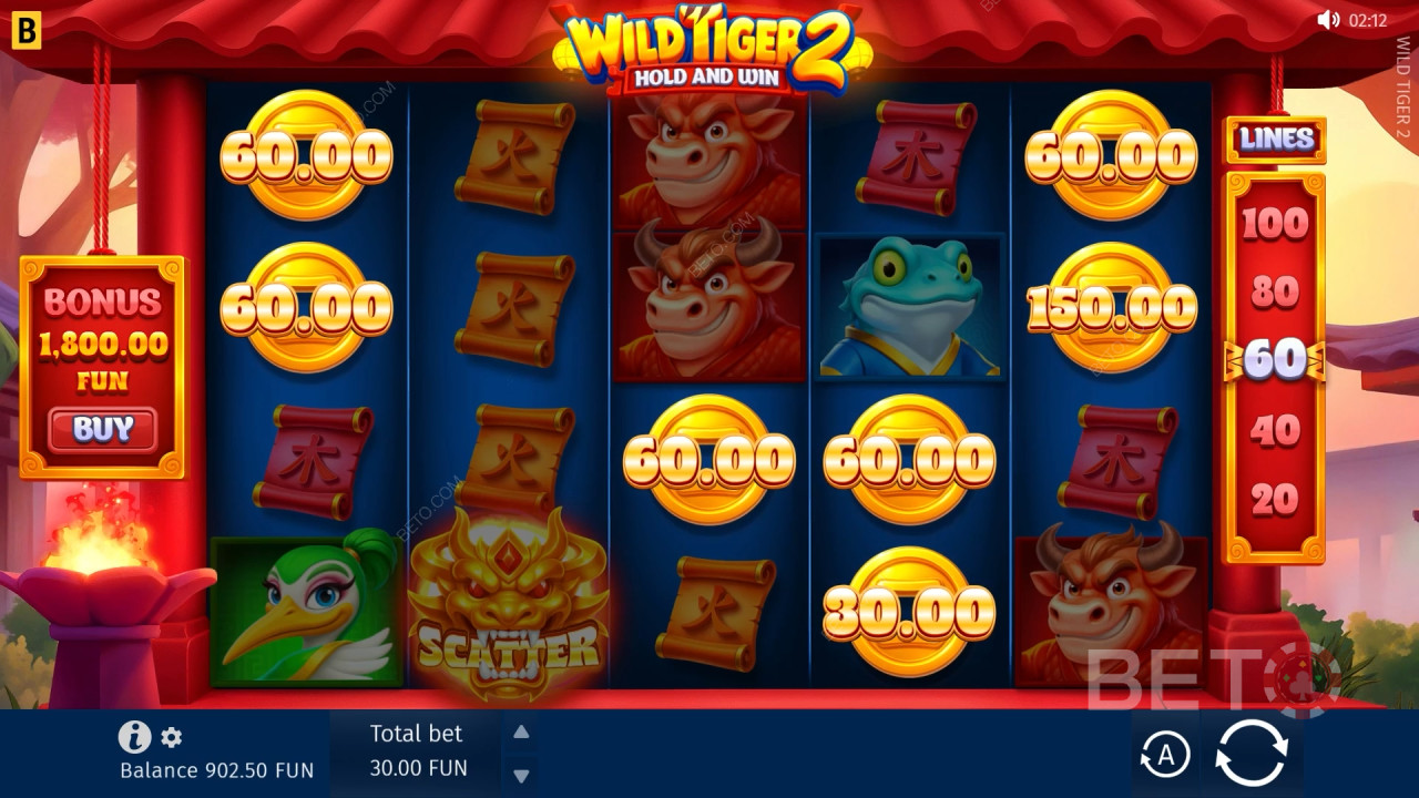 BETO Slots 对《Wild Tiger 2》的评测