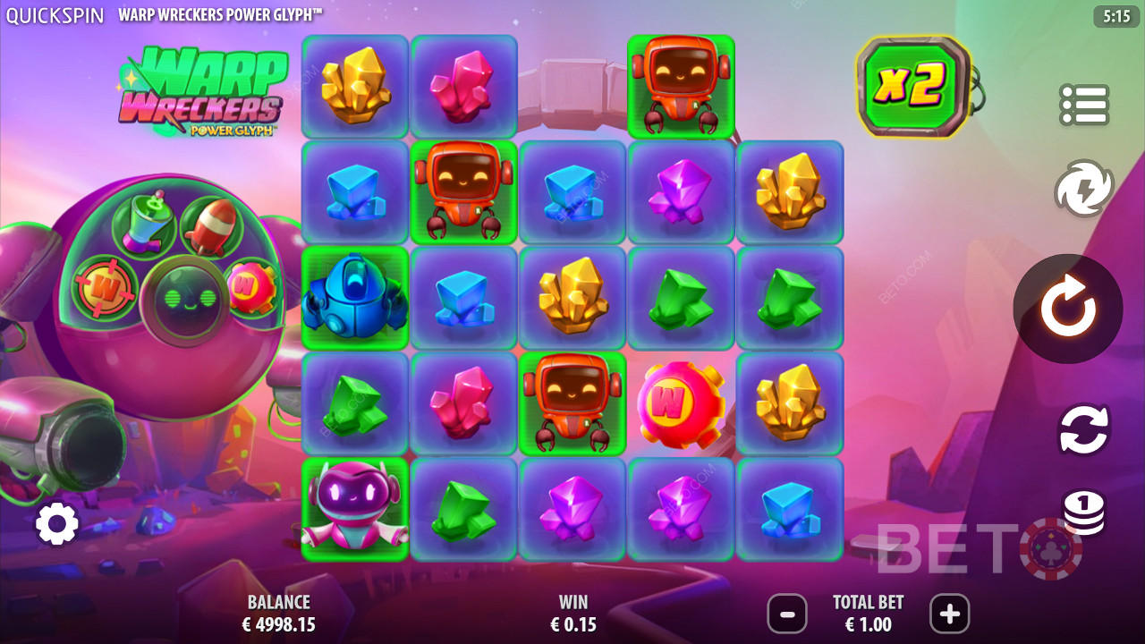 Warp Wreckers Power Glyph 评论 by BETO Slots