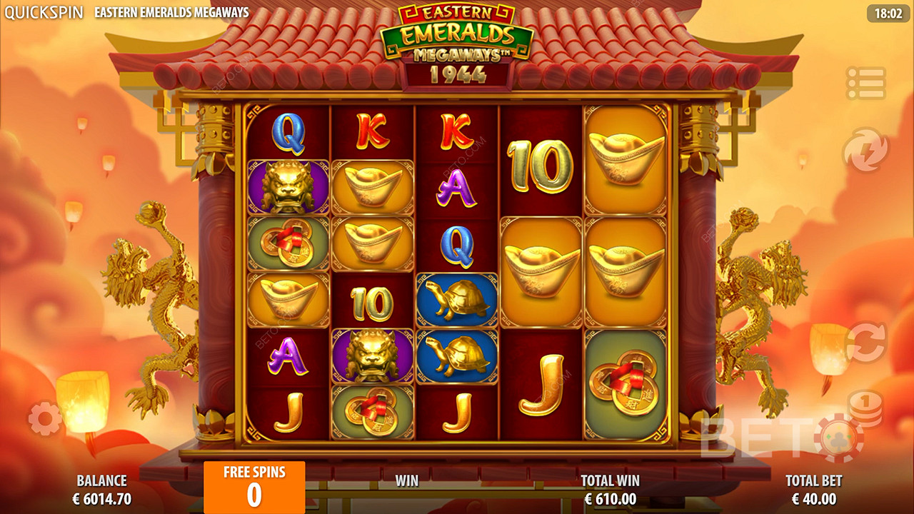 Eastern Emeralds Megaways 免费游戏