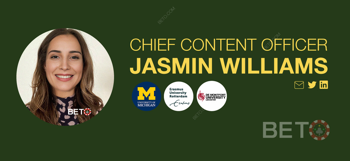 Jasmin Williams - 首席内容官（在线老虎机和评论）。