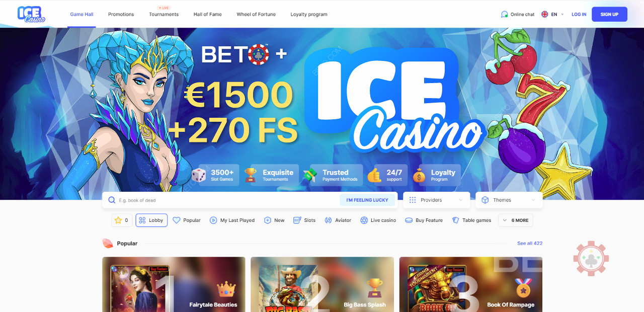 ICE赌场网站的导航和界面是用户友好的
