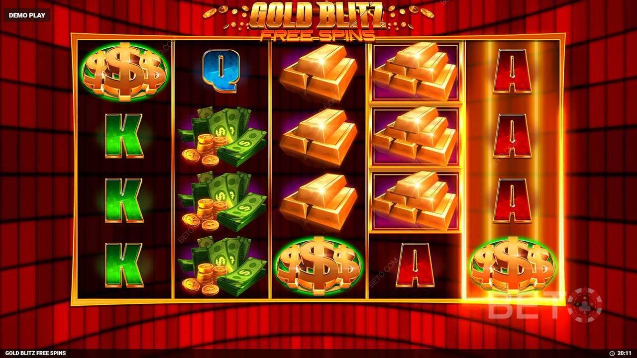 Gold Blitz 免费 Spins 评论：BETO 老虎机