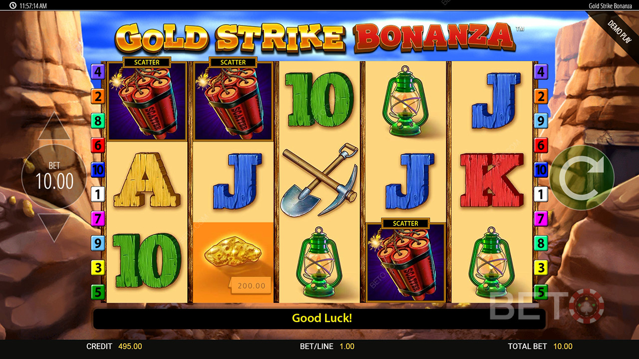 Gold Strike Bonanza Fortune Play 评论 by BETO Slots