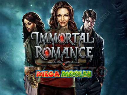 免费玩Immortal Romance Mega Moolah Progressive 老虎机。